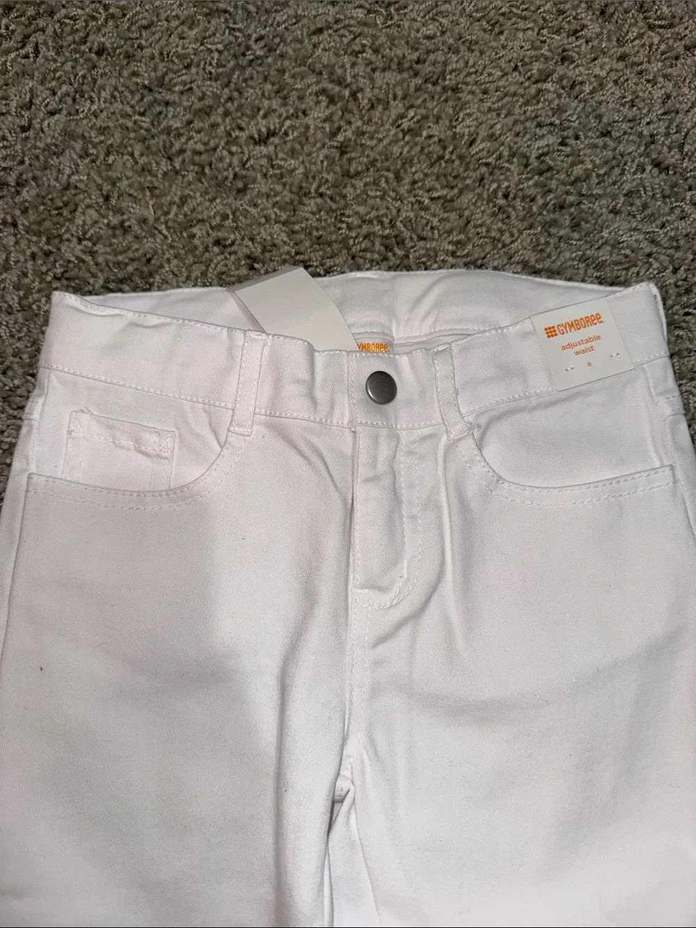 Gymboree White Cropped Pants Girls (8) NEW